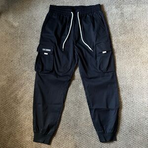 Men's Black Cargo Jogger Pants
